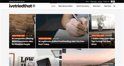Desktop Screenshot of ivetriedthat.com